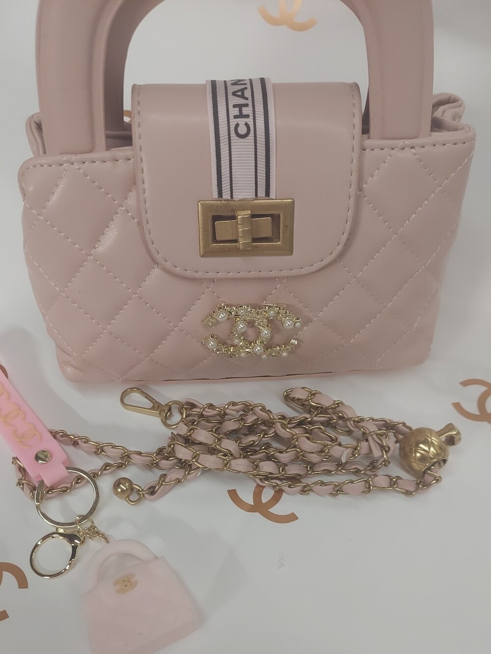 Vintage Chanel Brooch Mini Tote